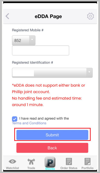 edda application submit in app